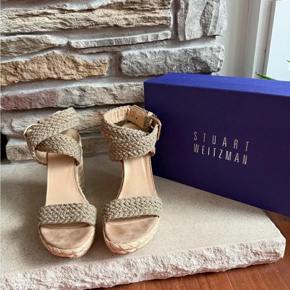 Stuart Weitzman “Alex” crochet Espadrille sandals - Picture 2 of 9